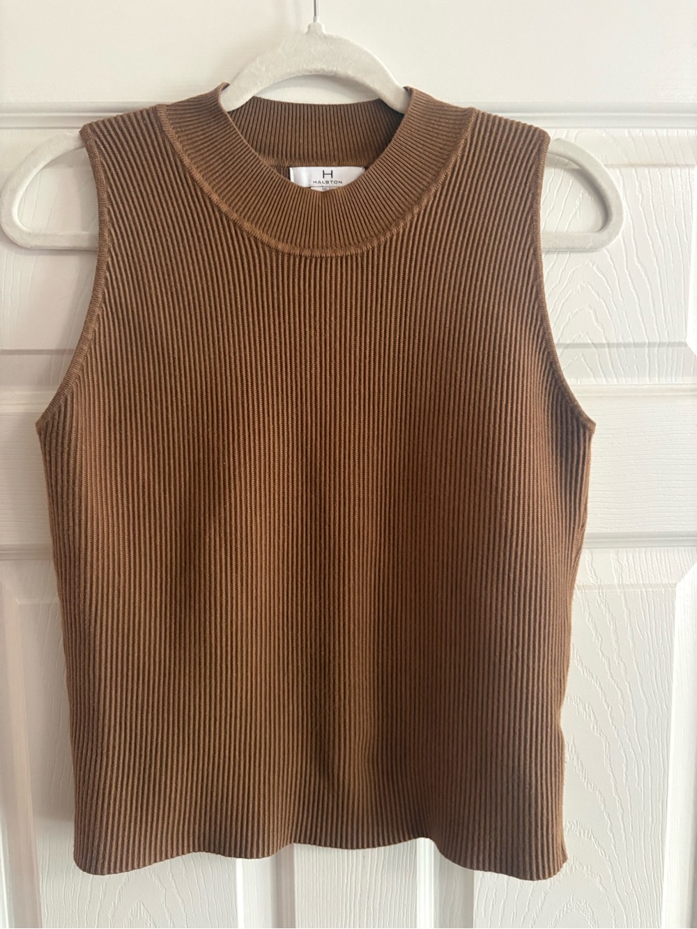 H by Halston sleeveless blouse top brown size XL
